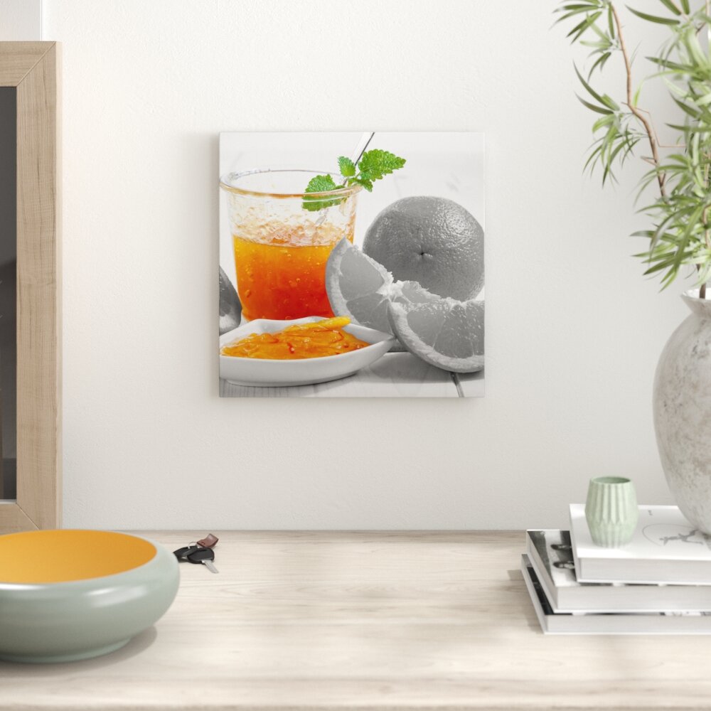 Leinwandbild Orangen Orangenmarmelade Orangensaft