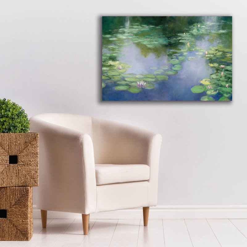 «Blue Lily 3» par Julia Purinton, art mural épique Graffiti, 40 po x 26 po, H 26 po x l 40 po x P 1,5 po