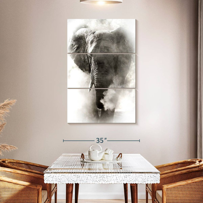 Brampt Dusty African Elephant, 32" H x 20" W