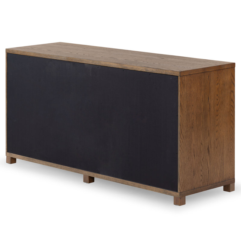 Tobiette 6 Drawer Wood Dresser, Medium Oak