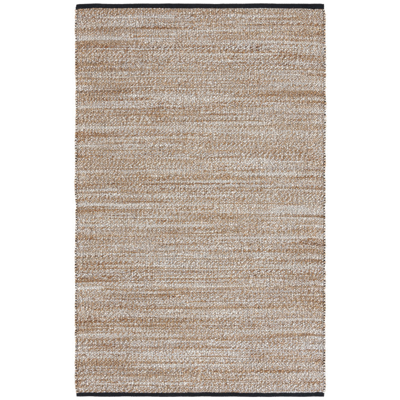 Natural Fiber Flat Weave Jute/Cotton Rug in Natural/Bleach, Rectangle 5' x 8'