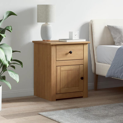 Kittie 46cm W Solid + Manufactured Wood Bedside Table