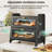 Countertop Bread Storage Container With Bamboo Cutting Board And Adjustable Vent, Black
