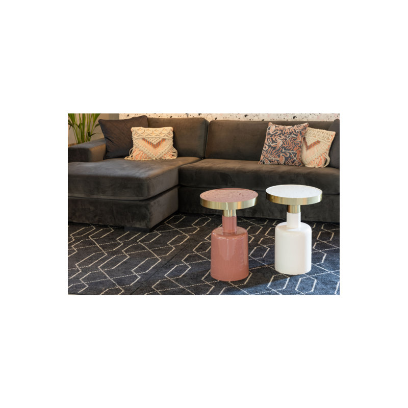 Glam End Table, Pink