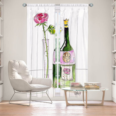 Ensemble de 2 rideaux doublÃ©s pour fenÃªtre de 101,6 cm x 208,3 cm par Marley Ungaro - Rose Wine