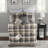 Farmhouse Herringbone Bedding Sets, Polyester, Cabin Style For Home
