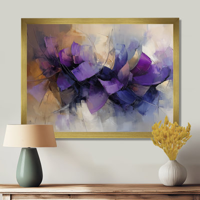 Chertsey velours couronne de lavande, peinture abstraite I - couronne, art mural