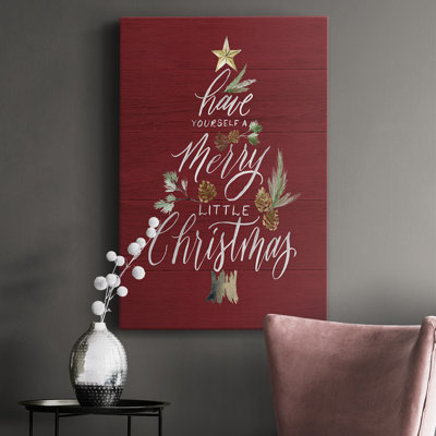 The Holiday Aisle® Merry Little Christmas On Canvas Print | Wayfair