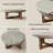 Solid Wood Coffee Table with Concrete-Look Finish