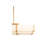 Orleans 5-Light Linear Chandelier in Distressed Gold