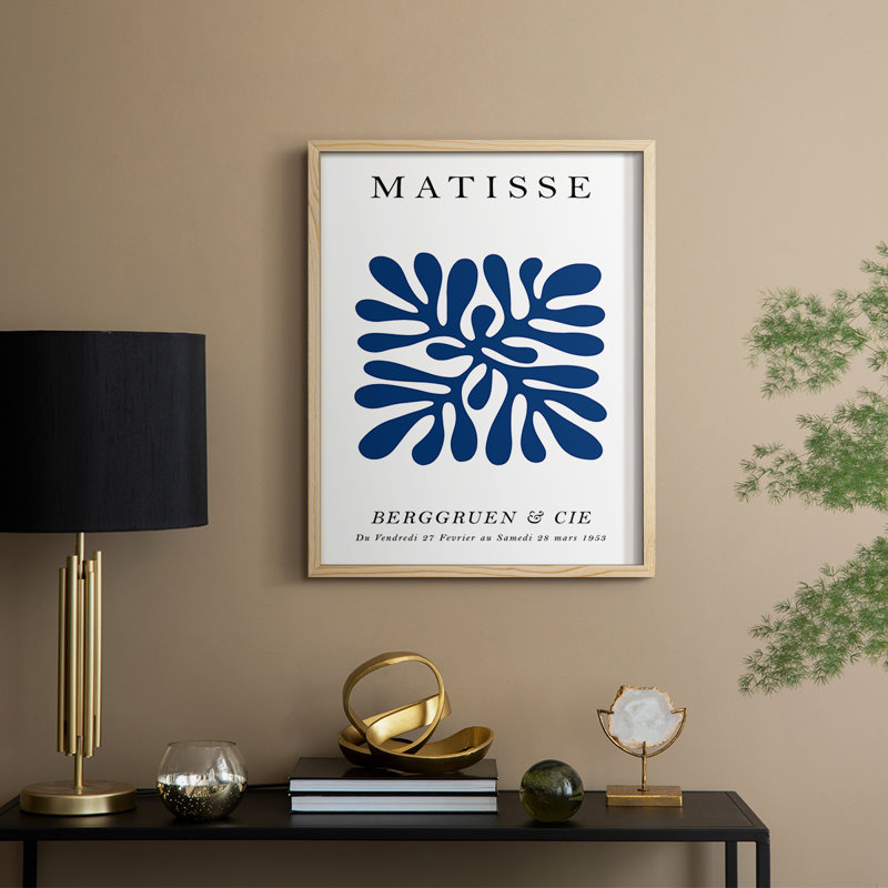 Matisse CECI, reproduction d'art encadrée - bois massif, Naturel, H 21 po x l 17 po