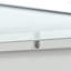 Table basse à plateau en verre de 6 mm avec tablettes ouvertes et armoires-513570745