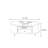 Cream style design solid wood coffee table