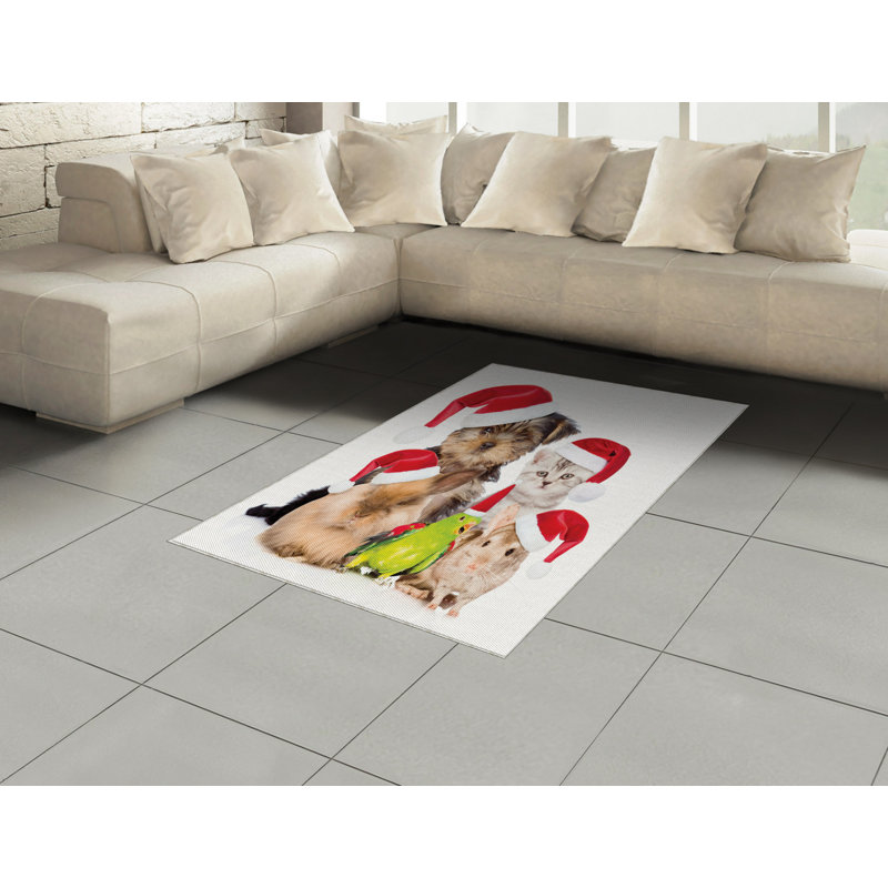 Animals High Density Long Fiber Poly Threads Decorative Area Rug Carpet, Rectangle 4' x 5'8"