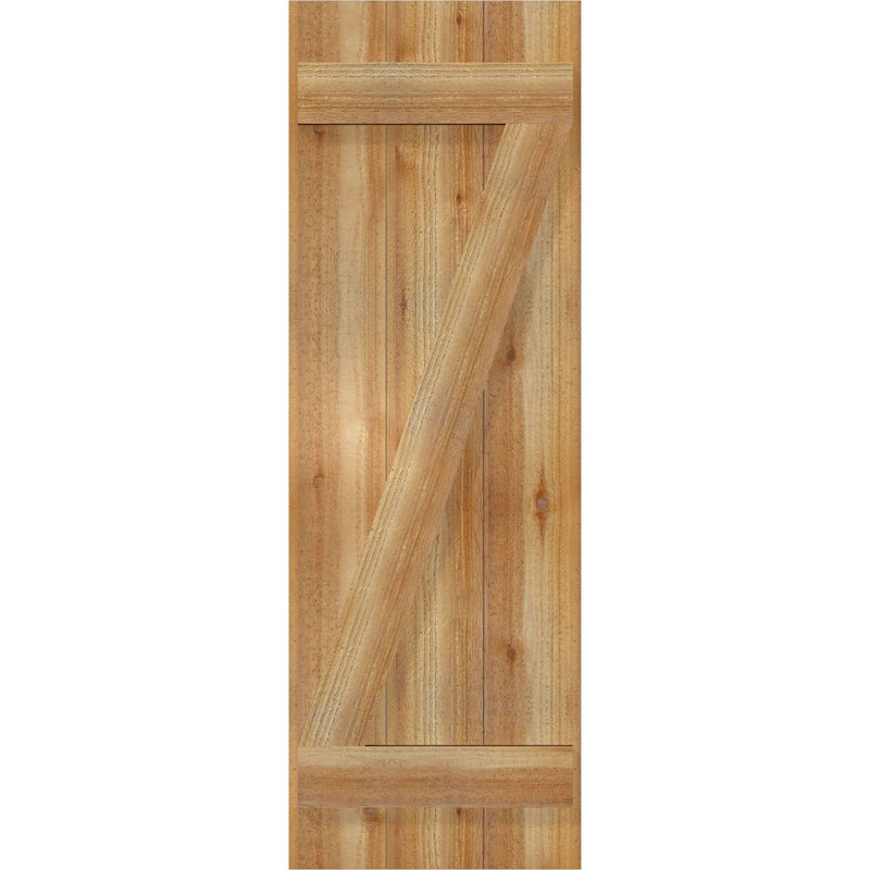 TimberCraft 5 3/8 "planches jointes avec n-lattes avec barre en Z, cèdre rouge de l'Ouest (par paire), 16 1/8 po, 48 po