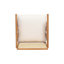 Tabouret de bar en plastique tissé avec dossier en canne - siège en tissu rembourré de mousse et structure en bois d'hévéa durable-976346675