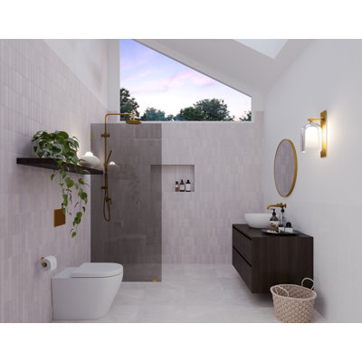 Ursa 30 in. x 78 in. Fully Frameless Gray Tinted Single Fixed Shower Panel