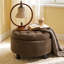 25Inch Round Storage Ottoman with Tray-1016366137