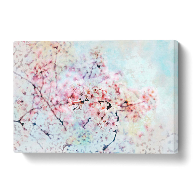 Japanese Cherry Tree in Pink - Wrapped Canvas, 61 cm H x 91.4 cm W
