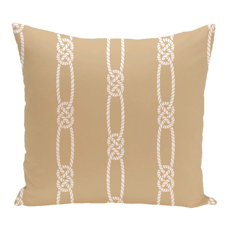 Housse de coussin carrée extérieure/insert, 20 po x 20 po, Beige / taupe