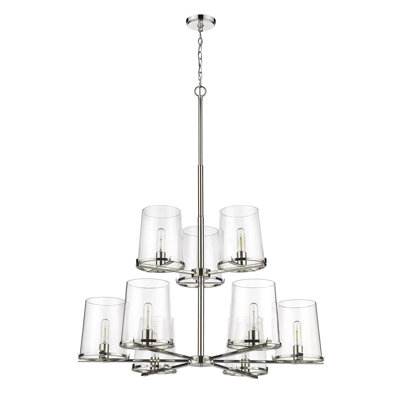 Catosha 9 - Light Dimmable Tiered Chandelier