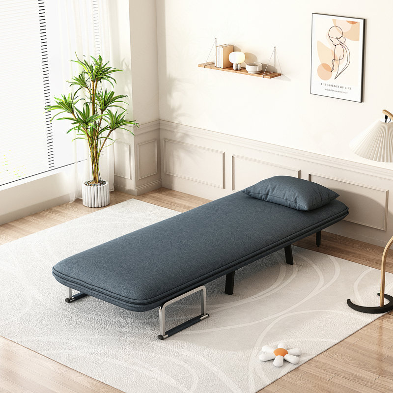 Fauteuil convertible, canapé rembourré, Bleu gris