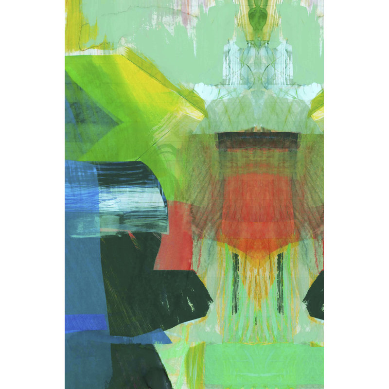 Abstract Punch I by Cartissi - Painting on Canvas, 122 cm H x 81 cm W, Black Floater Framed