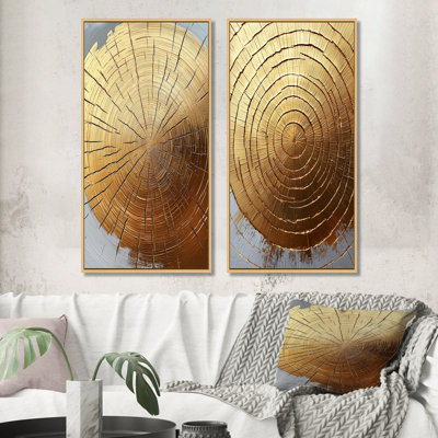 «Wood Slide Roots Of Serenity III», art mural 2 panneaux