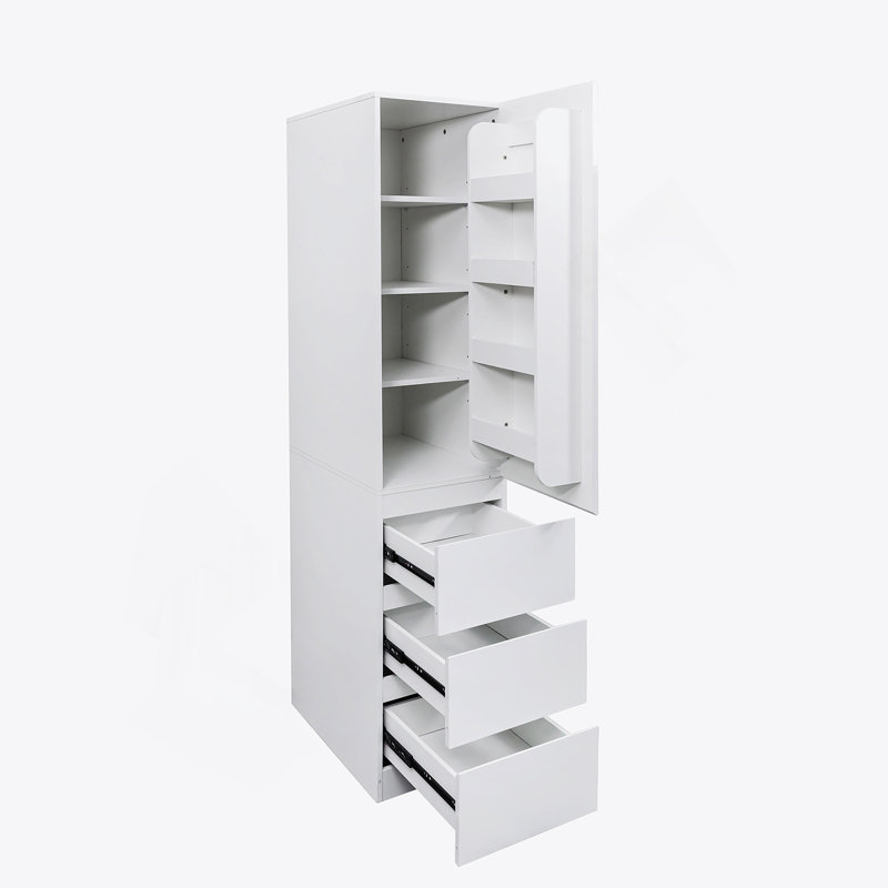 Armoire de rangement pour garde-manger, garde-manger avec portes, tablettes et tiroirs
