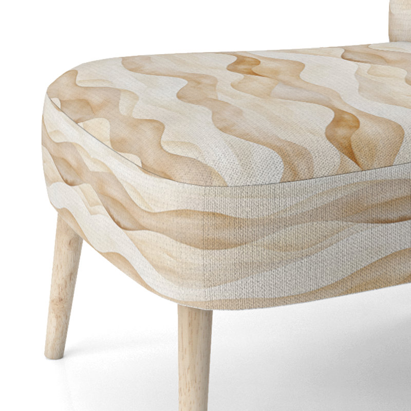 Chaise d'appoint rayée beige Sahara Sand Dune Lines, Chaise d'appoint sans accoudoirs