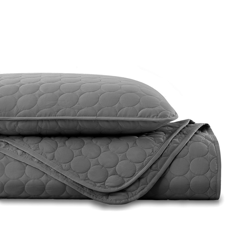 Slate King Microfiber Quilt Set with Shams