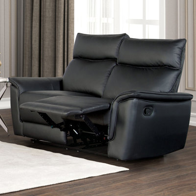 Causeuse transitionnelle l 63 po, noir