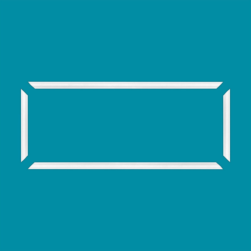 Outwater White Pre-Mitered Wall Box Panel Frame Kit With Adhesive, 1-5/8" Wide X 5/8" Projection, 18" H x 1.63" W x 0.63" D