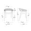 Fauteuil de salle à manger d'extérieur H 29 po Delron-1126938653
