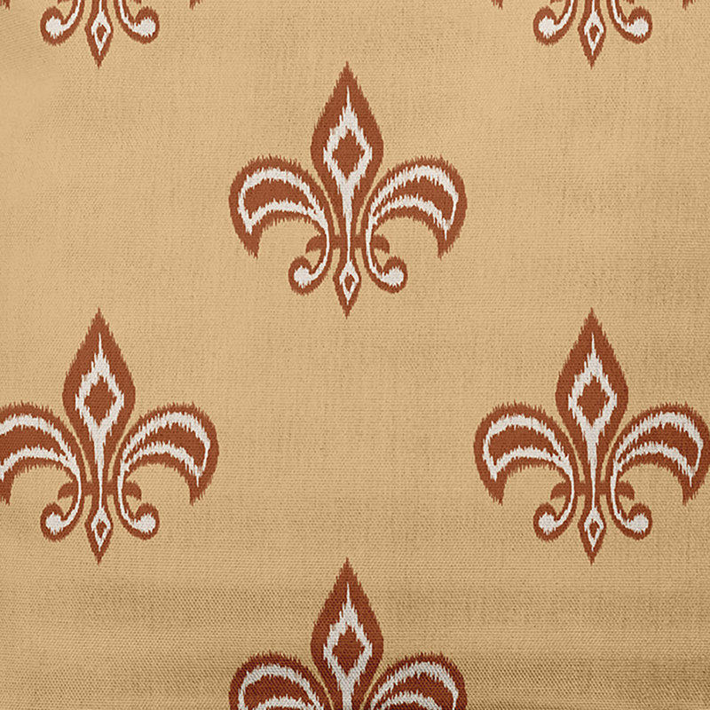 Coussin décoratif carré Fleur De Lis, 18 po x 18 po, Or pâle