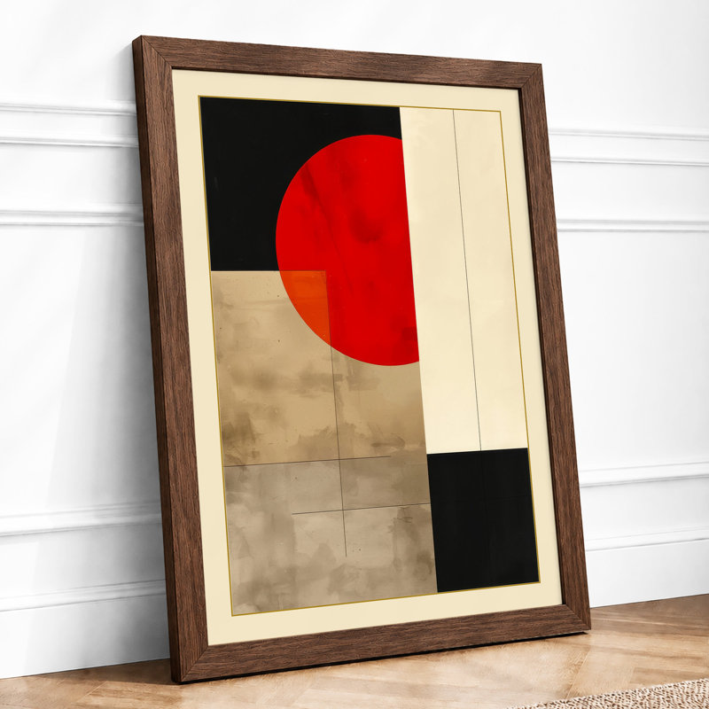 Form and Colour Minimalist - Framed Print, A3 - 42.0 x 29.7 cm, Walnut