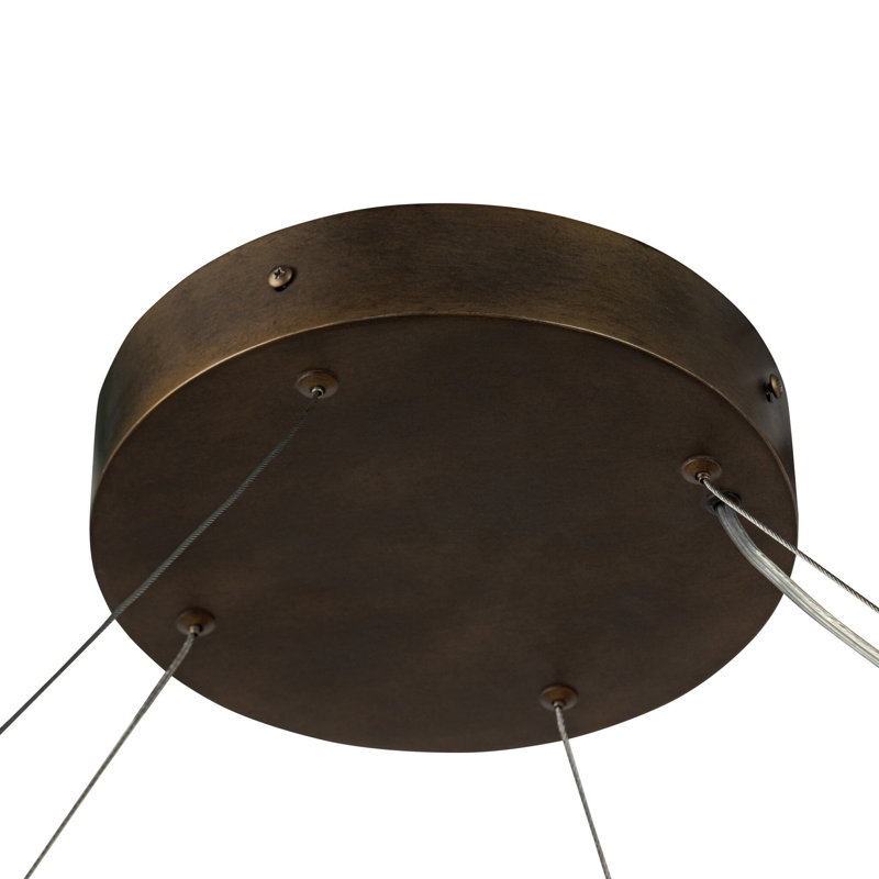 Baum 1 - Light Chandelier, 25" H x 48.5" W x 48.5" D, Burnished Brass Aluminum