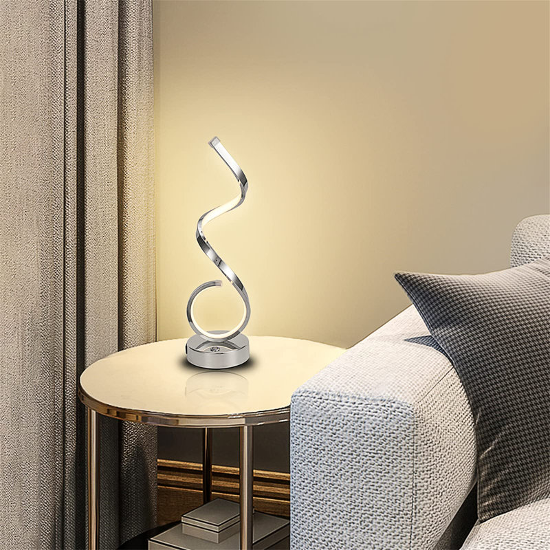 Aymerick Metal Table Lamp, Silver
