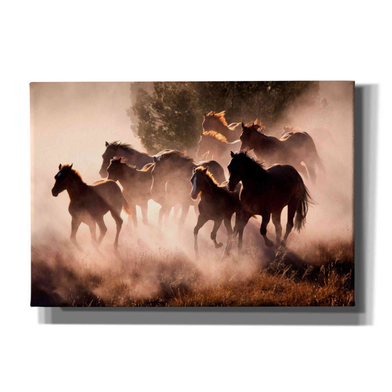 «Horses» par Lisa Dearing, estampe numérique sur toile, H 18 po x l 26 po x P 0,75 po