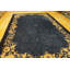 Hand Knotted Pile Rectangle Wool Blue 1920s Antique Rug
