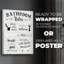 Rules of the Bathroom - Impression sur toile seulement - NON-CADRE-93581459