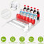 Organisateur de boissons pour réfrigérateur avec distributeur de boissons à ressort avec porte-gobelet réglable à glissière automatique à 5 rangées pouvant contenir jusqu'à 25 canettes