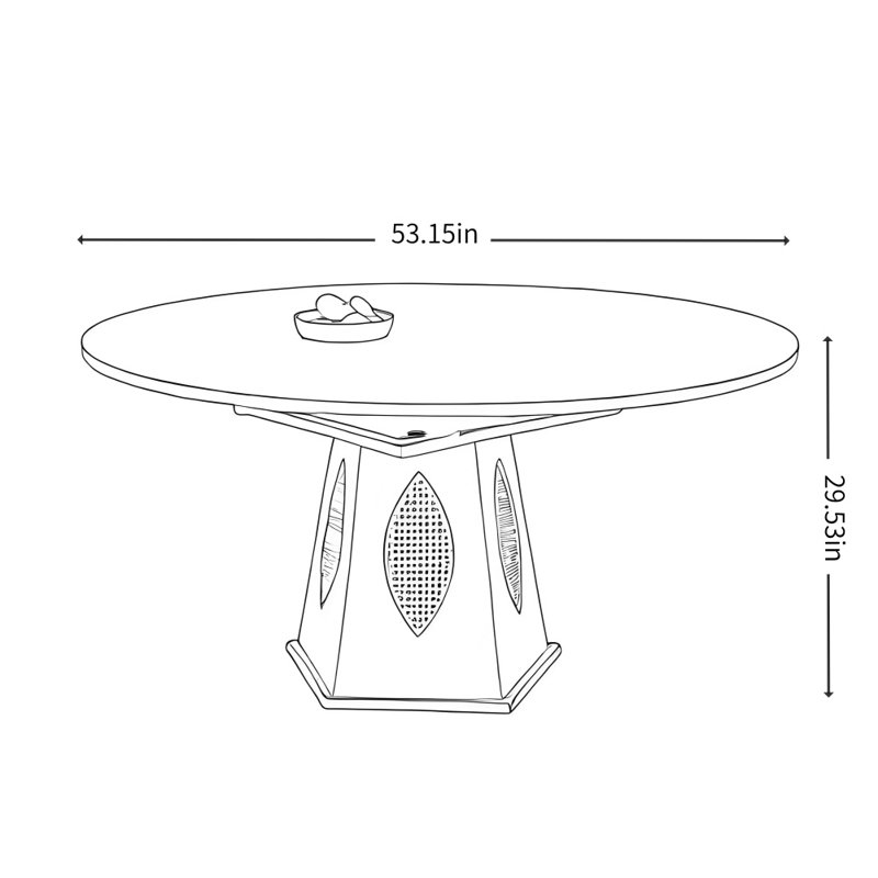 Table de salle à manger, Brun, Noir