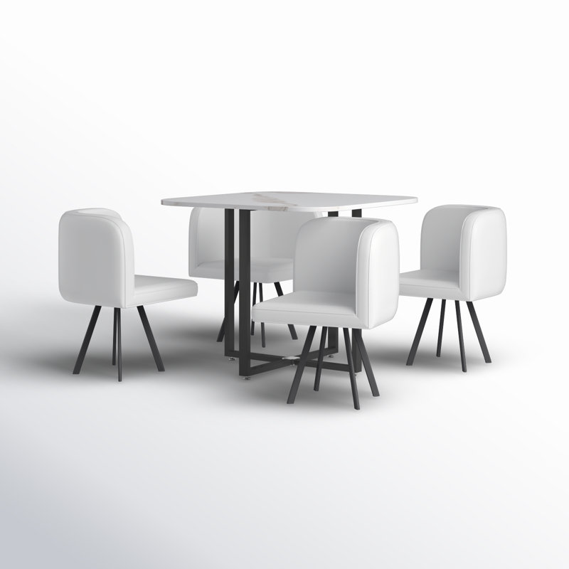 Biondo 4 - Person Dining Set, White