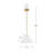 Delphine 1 - Light White/Gold Cone Pendant