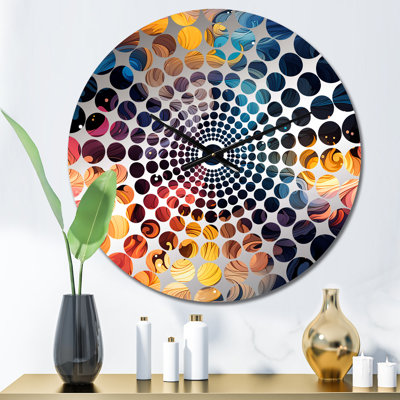 Horloge murale abstraite Celestial Concealment Ripple