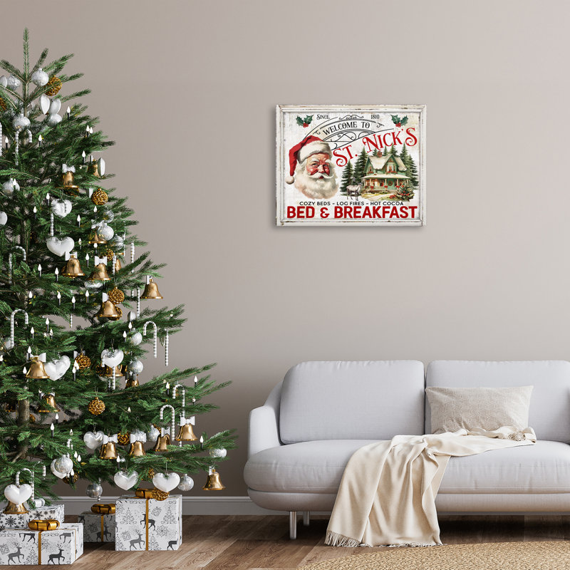 Art mural sur toile St Nick's Bed & Breakfast par Creatif Belle, H 24 po x l 24 po
