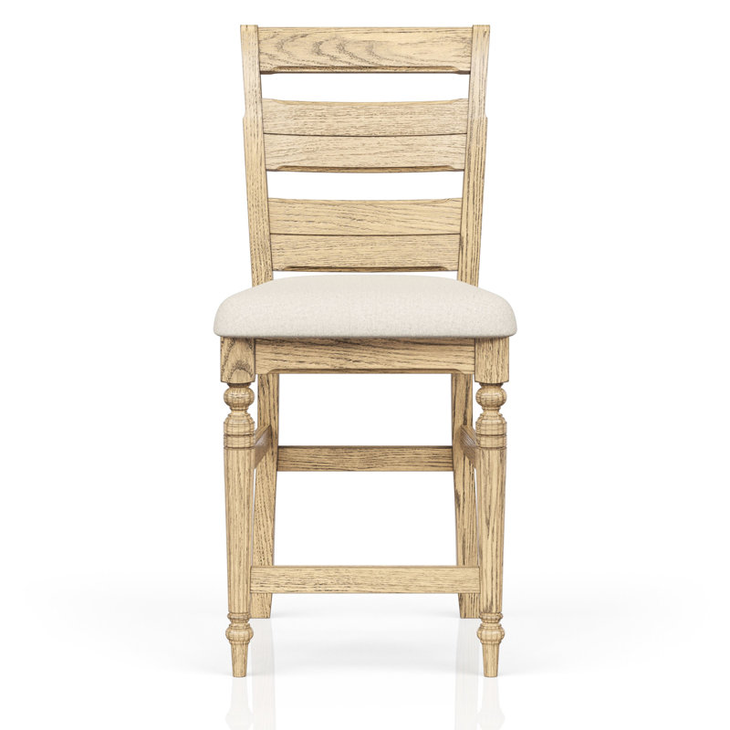 Tabouret de comptoir à dossier avec finition, siège rembourré, pieds avant tournés élégants et repose-pieds, 27,56 lb de couleur, confortable décoratif de 42,42 de haut, 19,27 de profondeur, 24,45 de large