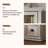 White Solid + Manufactured Wood + Tempered Glass Display Cases