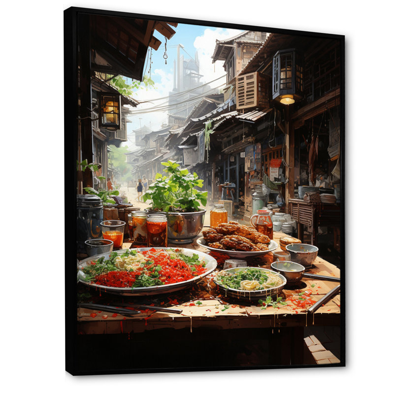 Vietnamese Street Food III, Cadre flottant noir, H 40 po x l 30 po x P 1,5 po
